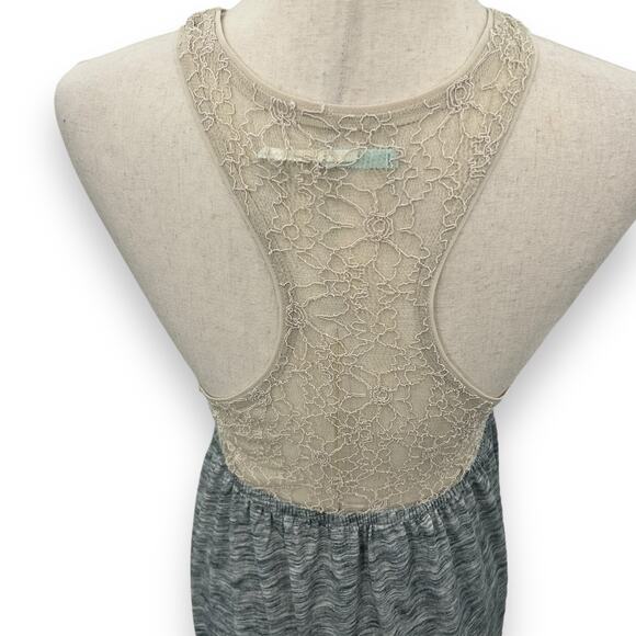 Kimchi Blue Urban Outfitters Lace Maxi Dress Size Large Illusion Sheer Slit EUC - Picture 9 of 11